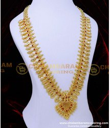 HRM933 - Latest Stone Haram Design Kerala Traditional Jewellery