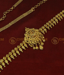 HIP007 - Bridal Wear Lakshmi Design Adjustable Gold Vanddanam for Women|Bridal Hip Chain Traditional Ottiyanam 