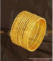 KBL015 - 1.14 Size One Gram Gold 12 Pieces Bangles Set Guarantee Jewellery Buy Online Shopping