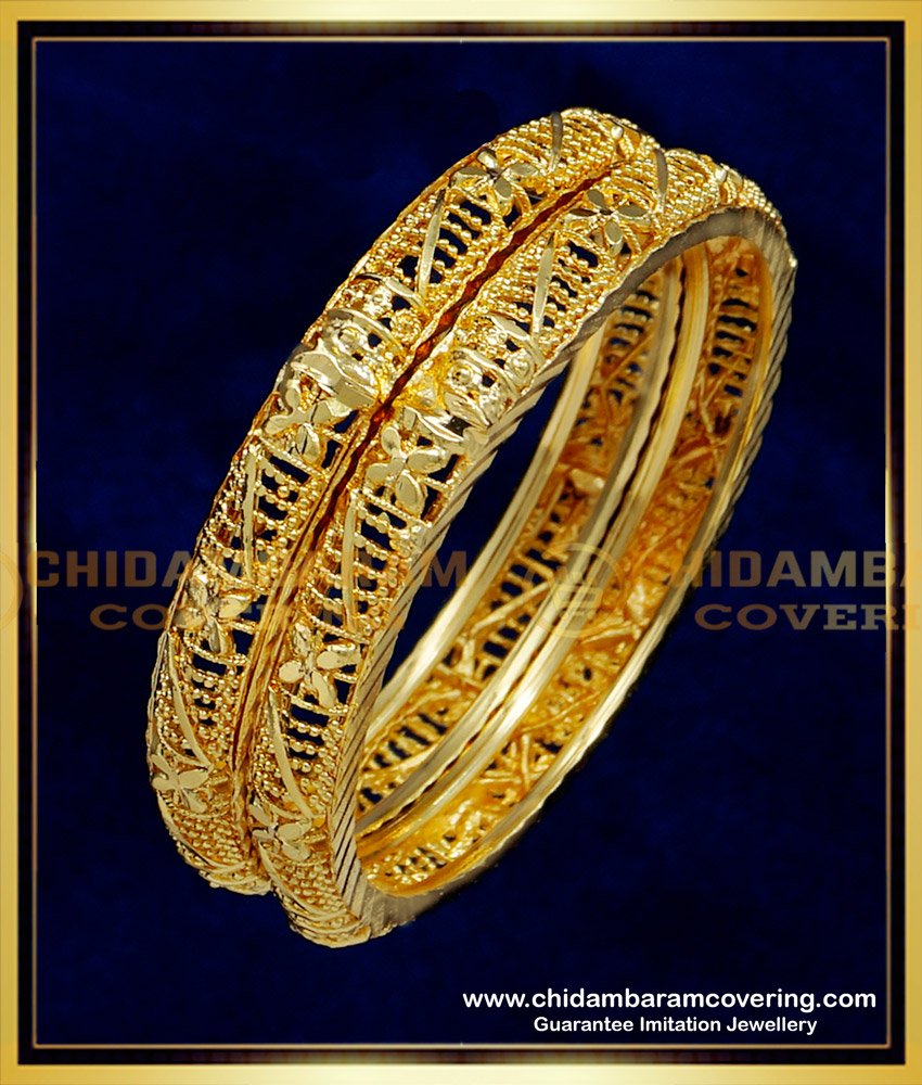 KBL040 - 1.14 Size Latest Collection Baby Bangles Gold Plated Kids Jewellery Online 