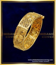 KBL046 - 1.08 Size Latest Gold Plated Real Gold Look Screw Open Single Kada Baby Bangles