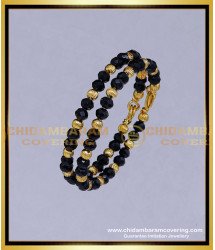 KBL063 - 1.10 Size Gold Design Newborn Baby Gold and Black Beads Bracelet for Baby