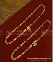 ANK011 - 10.5 Inch Beautiful One Gram Gold Guarantee Thin Payal Design for Girls
