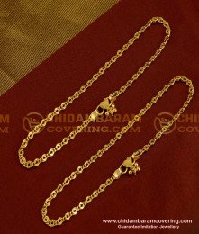 ANK011 - 11 Inch Beautiful One Gram Gold Guarantee Thin Payal Design for Girls