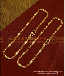 ANK015 - 10.5 Inch Fashionable Designer Gold Design Bridal Anklet Collections Buy Online