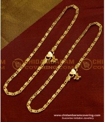 ANK022 - 10 Inch Light Weight  Simple Daily Wear Anklet Design Best Payal Design
