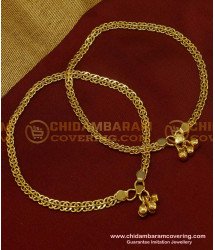 ANK032 - 11 Inch Buy Latest Anklet Chain Design Gold Plated Kolusu Imitation Jewelry Online NK020 
