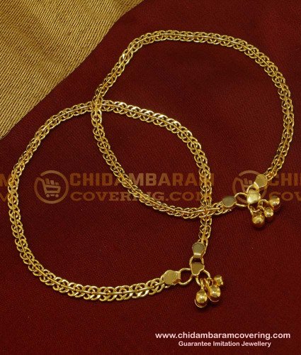 ANK032 - 10 Inch Buy Latest Anklet Chain Design Gold Plated Kolusu Imitation Jewelry Online NK020 