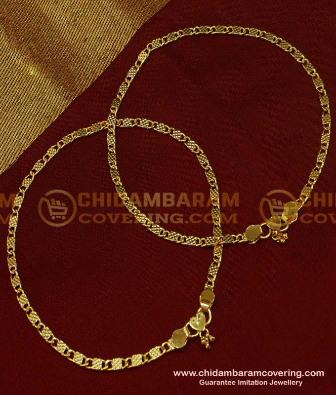 ANK035 - 10.5 Inch Trendy Light Weight Indian Daily Wear New Payal Design One Gram Jewellery Online