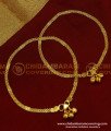 ANK037 - 10.5 Inch 1 Gm Gold Plated Simple Chain Design Office Wear Anklet Design for Ladies