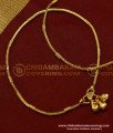 ANK050 - 11 Inch Light Weight Daily Wear Simple Thin Chain 1 Gram Gold Plated Anklet