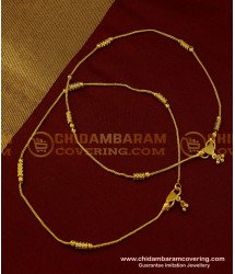 ANK056 - 12 Inch New Model Gold Plated Daily Wear Modern Simple Gold Anklet Payal for Women 