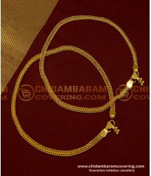 ANK058 - 12 Inches Buy Light Weight Gold Payal Design Daily Wear Guaranteed Anklet Kolusu Online  