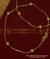 ANK059 - 10 Inch New Payal Gold Design Thin Chain Disco Ball Gold Plated Anklet for Girls 