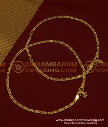 ANK068 - 12 Inch Light Weight Leg Padasaram Chain Guarantee Anklet Imitation Jewelry Online