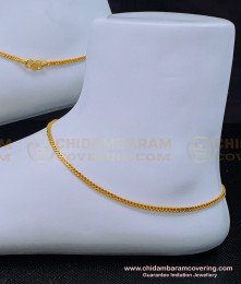 ANK092 - 11 Inch Beautiful Thin Chain Design Guarantee Anklet / Payal Design for Women
