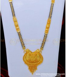 BBM1036 - 30 Inches Gold Pattern Forming Gold 3 Line North Indian Hindu Mangalsutra Designs
