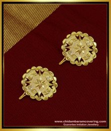MAT126 - One Gram Gold Gold Flower Design Bridal Wear Hair Clips Hair Accessories Online