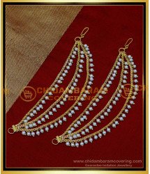 MAT210 - Beautiful Gold Plated Champaswaralu Designs with Pearls Online