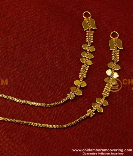 Buy Bridal Wear Gold Matilu Design 3 Line One Gram Gold Side Mattal for ...