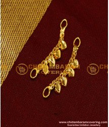 MAT54 - One Gram Gold Short Mattilu Design Side Ear Chain for Women