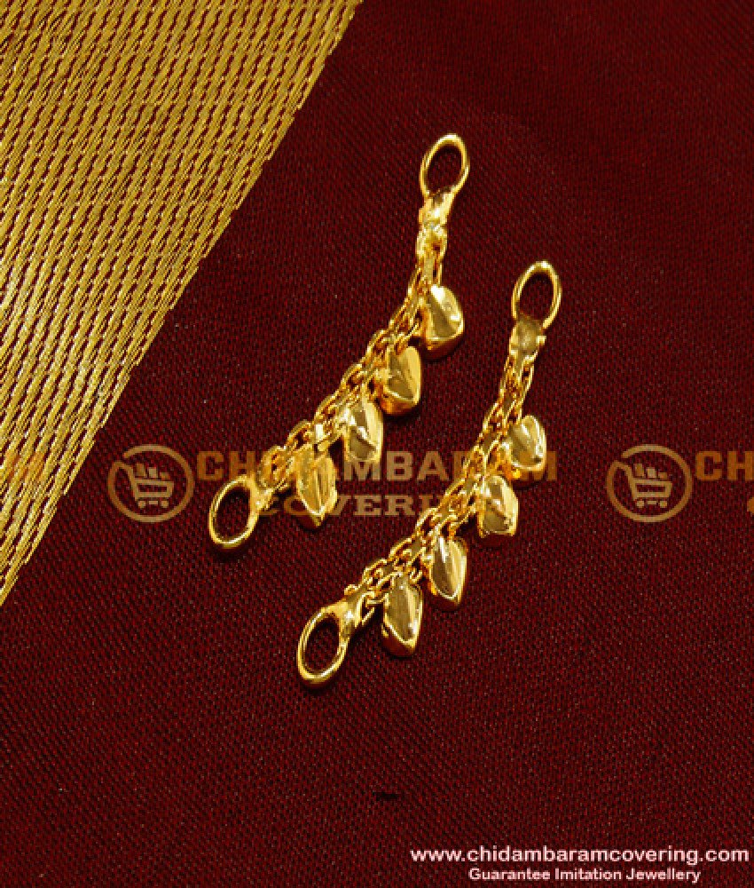 MAT54 - One Gram Gold Short Mattilu Design Side Ear Chain for Women