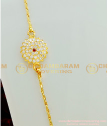 MCHN160 - Latest Round Flower Impon Mugappu Design with Chain Imitation Jewellery
