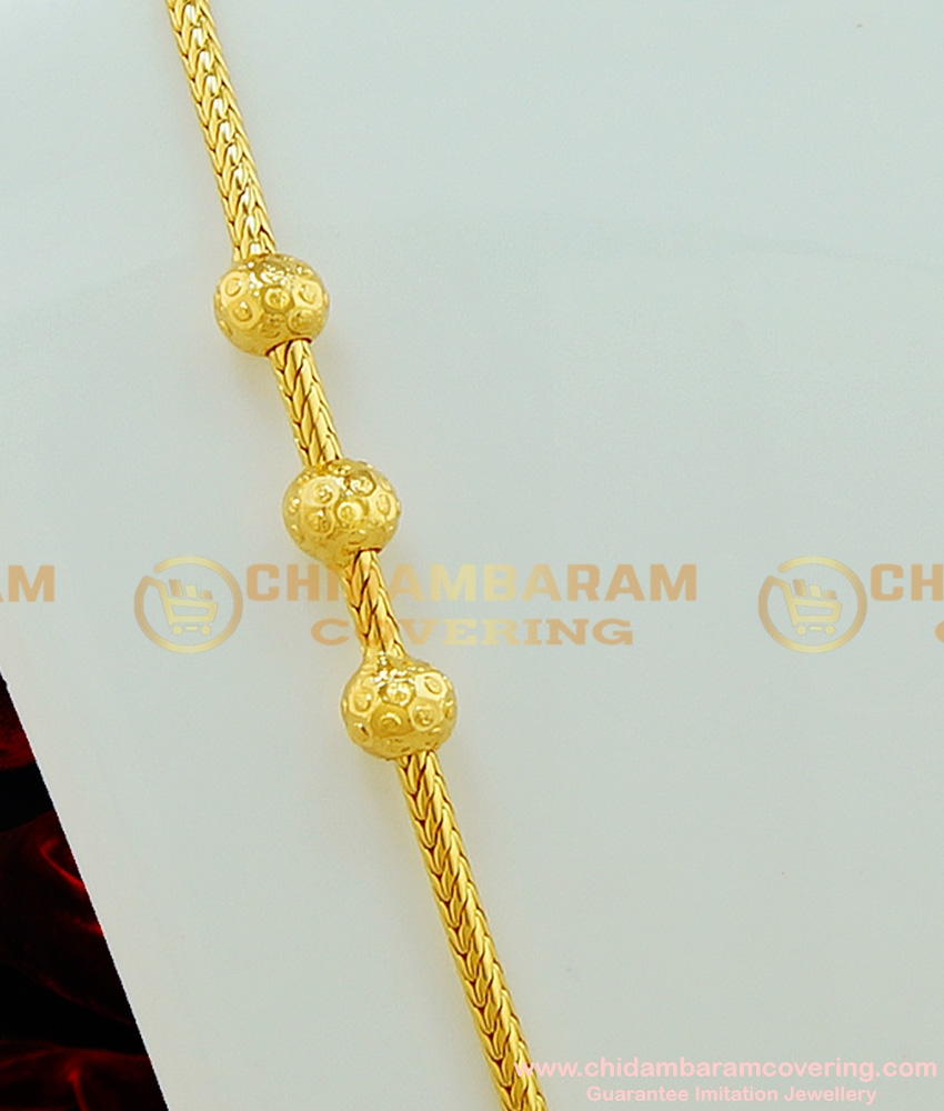 MCHN181 - One Gram Gold Plated Daily Wear Gold Ball Mugappu Design Buy Online
