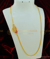 MCHN231 - Latest Daily Wear White and Ruby Peacock Design Side Mugappu Chain for Women