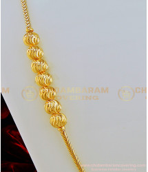 MCHN299 - One Gram Gold Plated Daily Wear Plain Gold Ball Mugappu Design Buy Online
