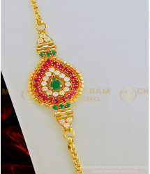 MCHN302 - New Fashion Jewelry South Indian Multi Stone Big Mugappu Chain for Ladies 