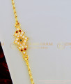 MCHN312 - 30 Inches Long Getti Metal Jewellery Gold Design Multi Stone Impon Mugappu Chain Thali Chain  
