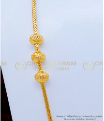 MCHN353 - 1 Gram Gold Daily Wear Trendy Designer Balls Plain Thali Kodi Mugappu Chain Online 