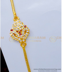 MCHN371 - South Indian Impon Stone Daily Wear Mugappu Thali Chain Gold Plated Jewellery 