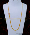 MCHN408 - One Gram Gold White and Ruby Stone Mugappu Chain Design 