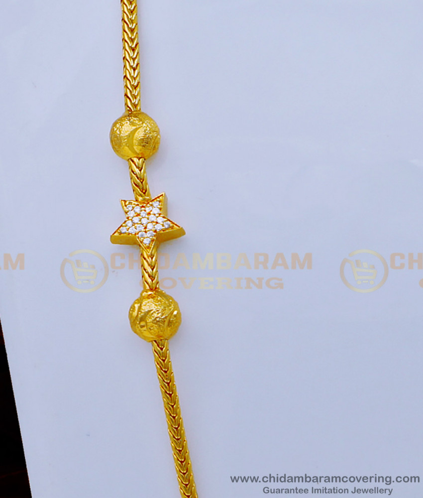 balls mugappu chain, three balls mugappu chain, gold mugappu chain, mugappu chain in gold design, gold covering mopu chain, 