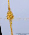 MCHN416 - Real Gold Design White Stone Lakshmi Mugappu Chain with Thali Kodi for Women 