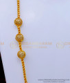 30 Inches 1 Gram Gold Plated Ball Mugappu Thali Chain Designs