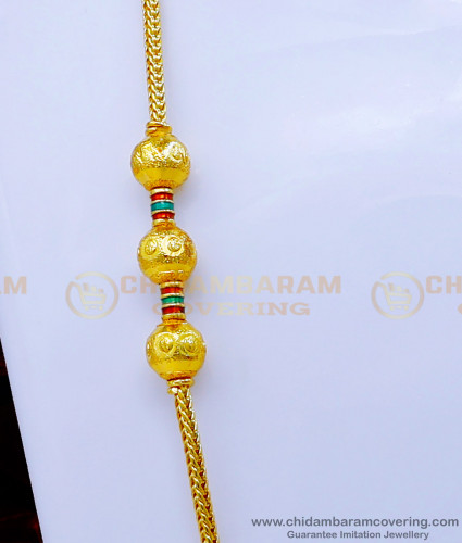 MCHN479 - Latest Gold Plated Mugappu Thali Chain New Model Online