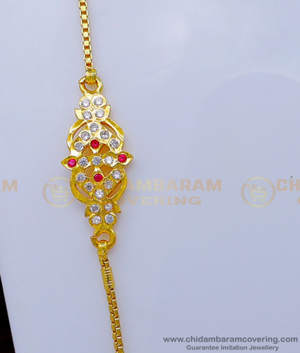 MCHN488 - Traditional Impon Mugappu Thali Chain Gold Design Online
