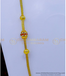 MCHN497 - One Gram Gold Plated Mugappu Chain Latest Designs Online