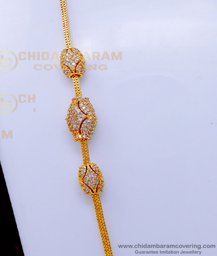 MCHN524 - Attractive Diamond Mugappu Thali Chain for Women