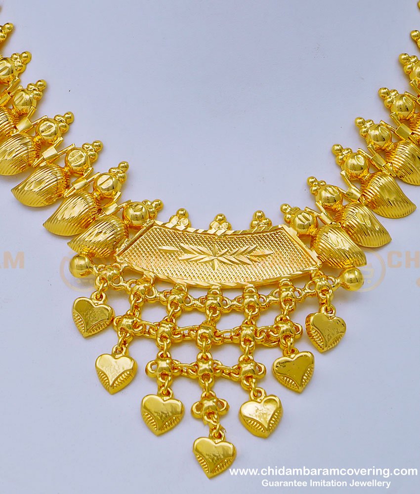 mango mala, mullapoo necklace, pitchipoo necklace, one gram gold kerala jewelry, gold plated kerala jewellery,