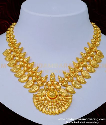 Buy Kerala Jewellery Bridal Wear Latest Mullapoo Malai Gold Haram Design  for Women