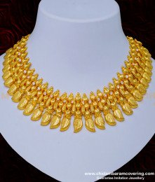 NLC1025 - Wedding Collection White Stone Kerala Necklace Imitation Jewellery Online   
