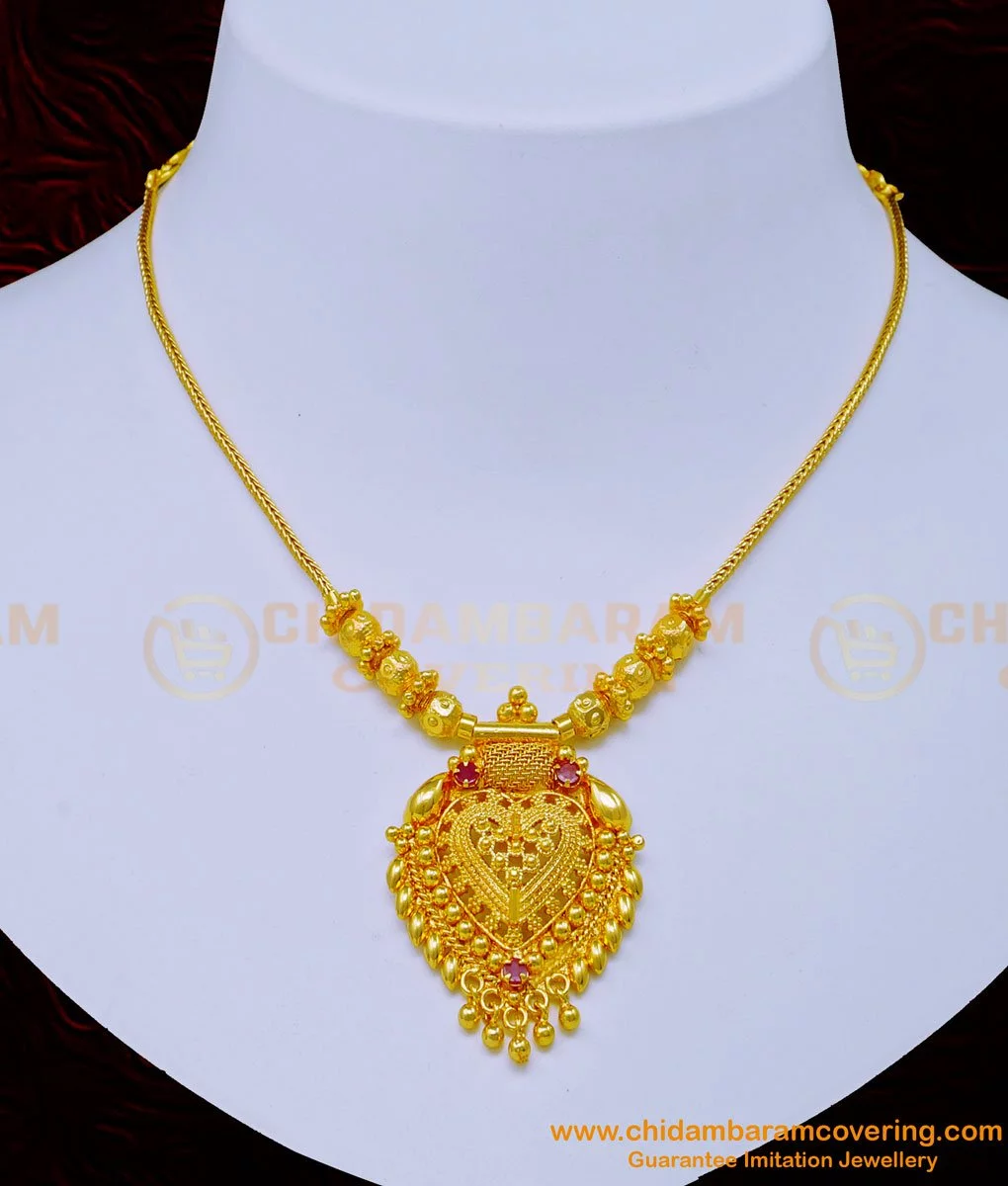 Buy Trendy Simple Gold Design Necklace Collections Micro Gold ...