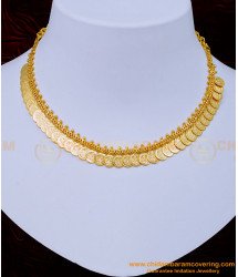 NLC1046 - Traditional Small Lakshmi Coin Mala Necklace Design Gold Plated Jewellery 