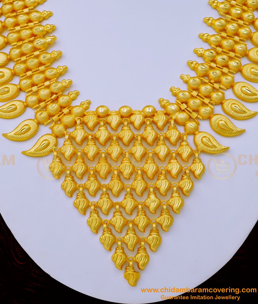 mango mala, mullapoo necklace, pitchipoo necklace, one gram gold kerala jewelry, gold plated kerala jewellery,