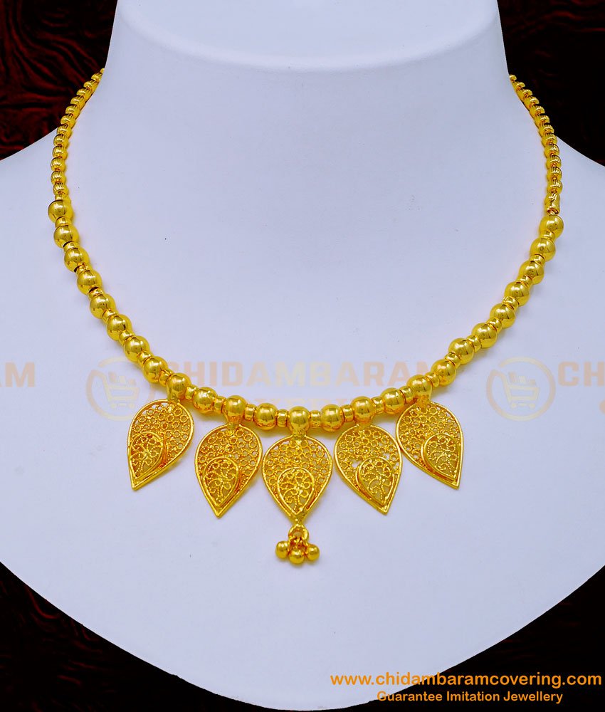 micron plated necklace, gold necklace, necklace with price, necklace design, necklace collections, one gram gold necklace, 