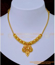 NLC1082 - Latest Simple Gold Necklace Design 1 Gram Gold Necklace Online Shopping 